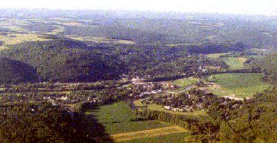 aerial view of Addison, New York